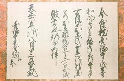 留守政景所役免除状の画像